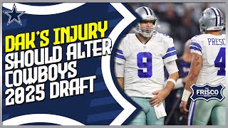 Dak Prescott Injury Should Influence 2025 Draft Plans  Cowboys Draft Needs 2025 [upl. by Yror563]