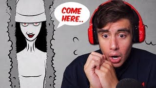 Reacting To True Scary Stories Of The Japanese Slenderwoman amp Elevator Game This Got Me Paranoid [upl. by Ohnuj979]