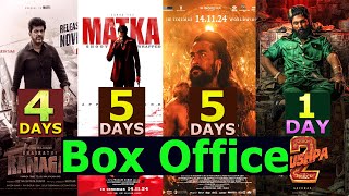 Bhairathi Ranagal 4 Days amp Kanguva VS Matka 5 Days Box Office Collection amp Pushpa2 Advance Booking [upl. by Jarid]