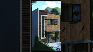 Modern 2 – Storey Box Type House Design Industrial House [upl. by Ecnedac]