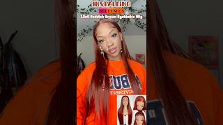 Installing quotMITIMESquot Reddish Brown Synthetic Wig [upl. by Iramat]