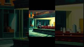 Different characters in Nighthawk s painting aiart painting nighthawks [upl. by Assetak]