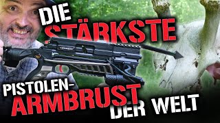 Schusstest mit der stärksten Pistolen Armbrust der Welt [upl. by Mahtal]