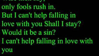 UB40  I Cant Help Falling In Love With YouLyrics [upl. by Eloisa86]