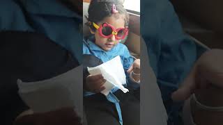 Kalo chasma lau bhanchha singing cute baby girl travel time enjoy [upl. by Sagerman]