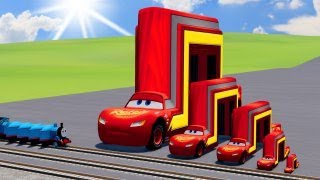 Big amp Small Long amp Tall Super Sonic McQueen Lightning vs Trains BeamNG Drive [upl. by Etnad226]