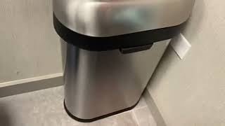 simplehuman Slim Open Top Trash Can Commercial Grade Heavy Gauge Brushed Review [upl. by Kit639]