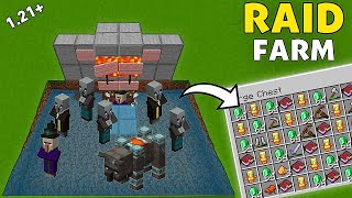 121 RAID FARM IN MINECRAFT BEDROCK   NO REDSTONE [upl. by Holsworth]