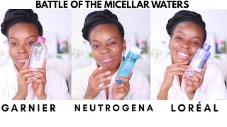 BATTLE OF THE BESTGarnier Micellar Water Demo  Review Vs Loreal Vs Neutrogena Hydro Boost [upl. by Mandler53]