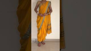 Double Kashta Nauvari draping nauvarisaree saree sareelove GroomingwithUtkarsha [upl. by Groh]