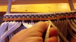 Twined weaving  how to do twined weft patterns [upl. by Buatti]