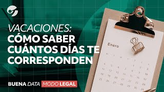 Cuántos DÍAS de VACACIONES te CORRESPONDEN en el TRABAJO según la MODALIDAD y ANTIGÜEDAD [upl. by Ssirk]