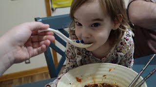 Our Toddler Was Excited For Dinner [upl. by Anidam]