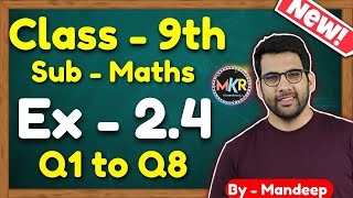 Class 9 Maths Ex 24 Q1 to Q8  Chapter 2 Polynomials  NCERT  MKR [upl. by Lanza]