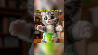 GATITO SE HACE POP 💩 chatgtp ia viral shortviral short cat gato gatitos animal animales [upl. by Alice121]