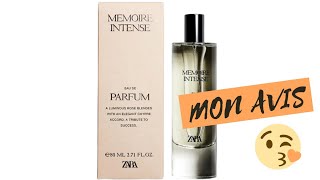 PARFUM MÉMOIRE INTENSE de ZARA Mon Avis [upl. by Yendys899]