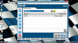 Autocom 202023  Fiat 500  Instrument  Real Time Data [upl. by Anicnarf]