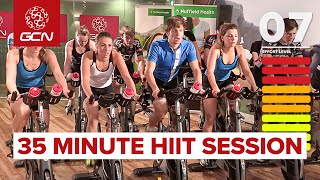 HIIT  35 Minute Cycle Training Workout  Hill Training [upl. by Toile]