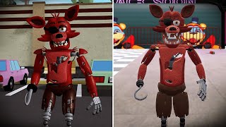 Archived Nights vs The Pizzeria Roleplay Foxy Comparison  Roblox [upl. by Clayson]