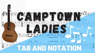 Camptown Ladies for Guitar Notation and TAB [upl. by Ailil]