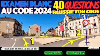 Test au code de la route 2024  40 Questions à lExamen blanc du permis de conduire  Réponses [upl. by Dlorej193]