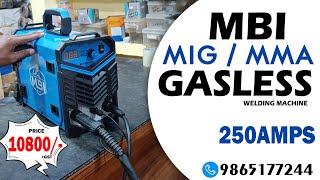 Gasless MIG Welding Machine MBI Professional Welding Equipment migwelding 9750023222 [upl. by Roarke]