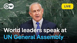 Live Netanyahu world leaders speak at United Nations General Assembly Day 3  DW News [upl. by Aileon]