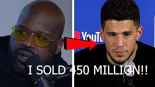 Shaq DESTROYS Devin Booker After He Says NOBODY Wears Shaq Shoes quotSold 450 Million Google Mequot [upl. by Annaillil]