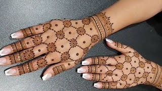 Easy Mehndi Design For Eid special 2022  Grid Mehndi Design  Tasannas Mehndi [upl. by Enelyak]