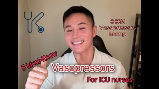 5 MustKnow CCRN Vasopressors for ICU Nurses amp Quick Recap of Adrenergic Receptors [upl. by Naud5]