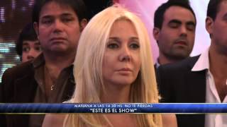 Showmatch 2012  Duro cruce entre Mariana Nannis y Cristian U [upl. by Eellehs]