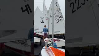 Rigging an opti before my race sailing boat summer sports shorts [upl. by Ajax]