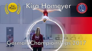 Kira Homeyer  1st Placeat the German Championships in Gymwheel 2017 [upl. by Hershell]