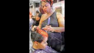 Fantasia inspired short haircut  Black women short hairstyles Black Hair Salon HoustonPearland [upl. by Pals186]