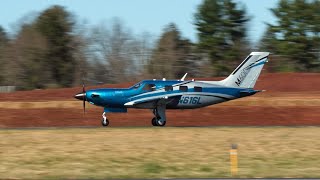 Piper M600 Turbine Landing Princeton Airport [upl. by Lemra]