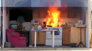 Demonstration underscores the danger of kitchen fires [upl. by Adar69]