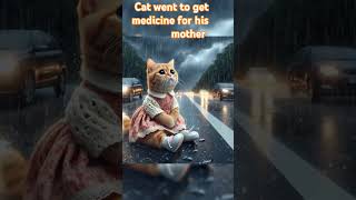 Cat went to medicine for his motheryoutubeshortscatmotivationalvideomedicinerainshe crying [upl. by Skyla438]