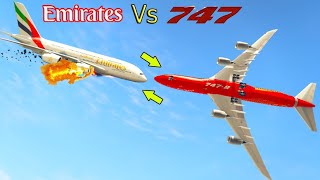 Airplane A380 Airbus Crash After A Fuel Leakage GTA 5 [upl. by Ahtekahs]