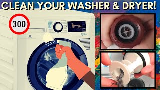 How to clean washing machine or washer amp dryer [upl. by Massie960]