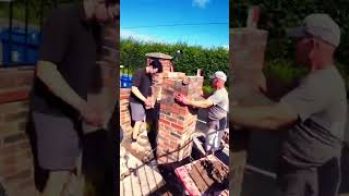 2 BRICK PIER timelapse construction diy satisfyingvideo home fix building [upl. by Eehc]