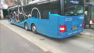 Nieuwe Bussen op Station Almere Centrum 29032018 [upl. by Oznecniv]