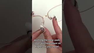 Learn how to adjust the nosepads for a perfect fit 🤓🕶🤝 eyewear glasses eyeglasses eyedoctor [upl. by Ardnwahs]