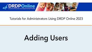 Adding Users in DRDP Online [upl. by Uriiah882]