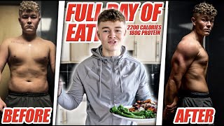 2200 Calorie Full Day of Eating  180g Protein CUTTING DIET [upl. by Einafit]