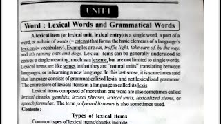 Lexical words and grammatical words [upl. by Nnyw328]