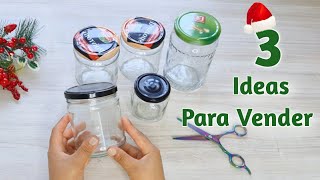 Adornos Navideños Para Vender o Regalar  Manualidades Navideñas Con Frascos de Vidrio  diynatal [upl. by Enitsyrhc]