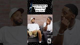 Mikal Bridges Plays Breece Hall 1v1 on NBA 2K25 👀🎮 [upl. by Eseuqram]