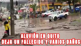 Nuevo aluvión deja severas afectaciones en el sector La Gasca en Quito [upl. by Assyram]