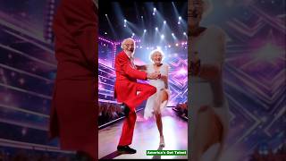 Two 100yearolds dance amazingly on the AGT stage talent [upl. by Jackquelin]