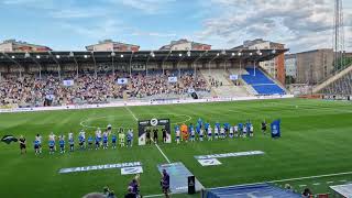 IFK Norrköping  Halmstad BK 12 spelerna kliver inn på Idrottsparken i Allsvenskan 10072023 [upl. by Eenhpad210]